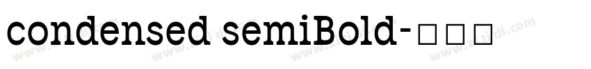condensed semiBold字体转换